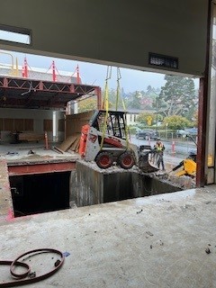 Elevator shaft demolition